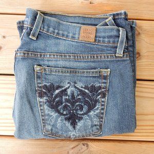 Lucky Brand Red Inseam Denim Blue Jeans Women's 14/32 Made in the USA Lucky You